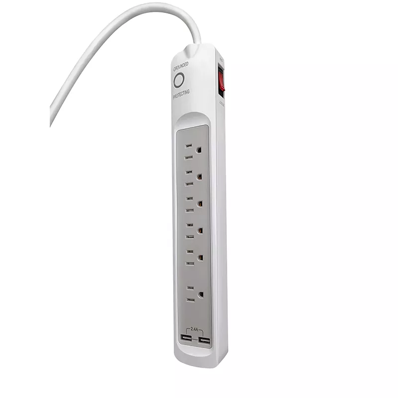 6 uttag Usb 2.4a Power Strip