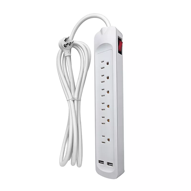 6 uttag Usb Power Strip